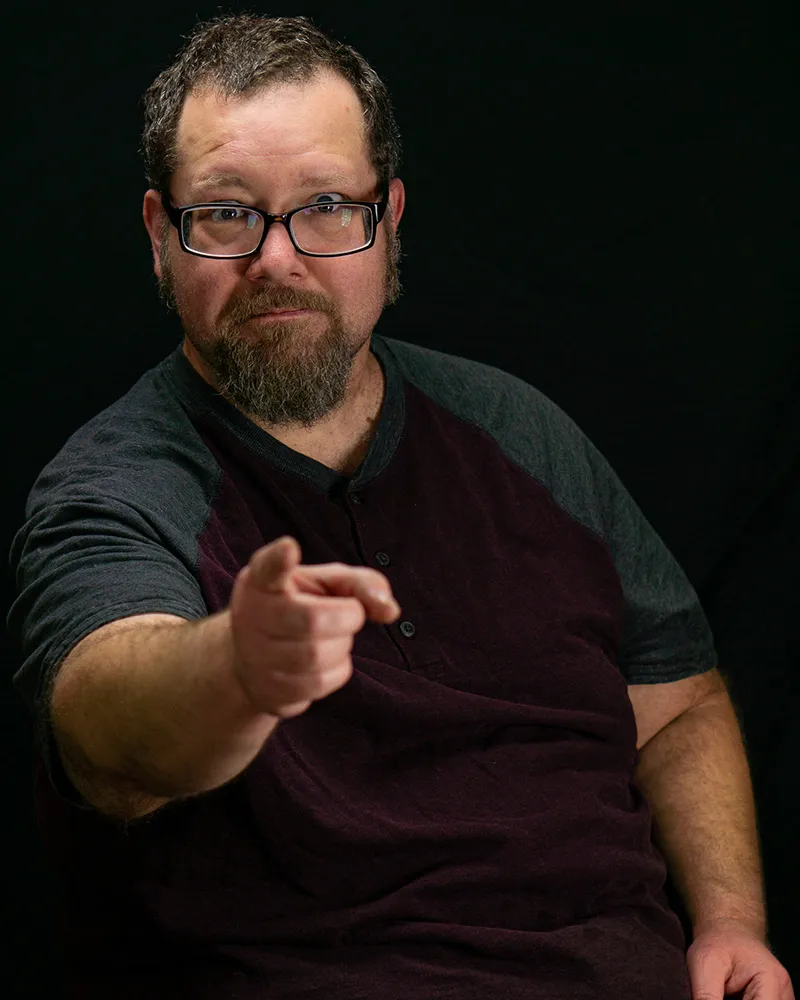 Jerm Leather Comedian Headshot